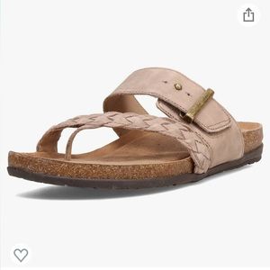 Earth Origins | Onida Taupe Suede Woven leather sandals women size 9.5